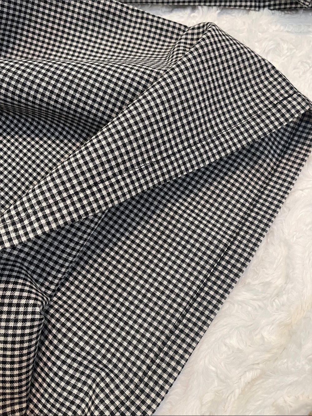 NWOT Wide-Leg B&W Checked Pants w/Pockets - Picture 13 of 16